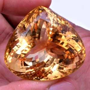 144.90 Cts VVS Natural Citrine AAA Top Quality Pear Cut Certified Loose Gemstone - Picture 1 of 5