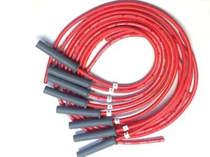Ford Cleveland 302 351 460 SPARK PLUG LEADS 8.5MM RED female caps - Picture 1 of 9