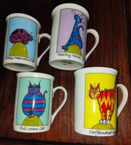 David mason Design 2004 Cats Mug Set - Picture 1 of 12