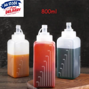 800ml Large Volume Condiment Squeeze Bottle Sauce Squirt Bottle for Kitchen - Picture 1 of 8