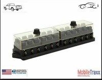 12 Way 12V ATO/ATC Standard Universal Car~Truck~Boat Blade Block Fuse Box