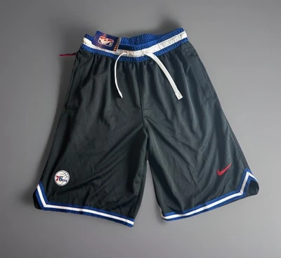 Mens NBA Philadelphia 76ers Basketball Shorts NIKE  Black Sixers SMALL Logo - Image 1 of 4