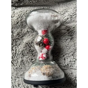 Christmas Hourglass Home Decoration Holiday Season's Glass 7in Multicolor - Picture 1 of 9