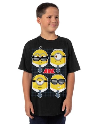 Minions T-Shirt Boy's Anti-Villain League Short Sleeve Graphic Tee - Image 1 of 3