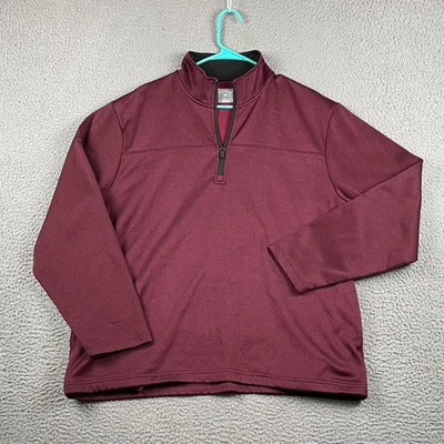 Suéter Pullover Callaway 1/4 Cremallera Para Hombre Grande Rojo Atlético Preppy Deportes Golf Foto 1 de 4