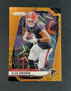 2024 Panini Prizm Bijan Robinson Orange Lazer Prizm #11 Atlanta Falcons - Picture 1 of 2