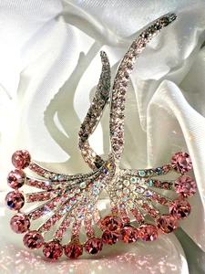 Broche de Cristal Solapa Pin "Ramo de Flores, ¡Nuevo! - Imagen 1 de 4