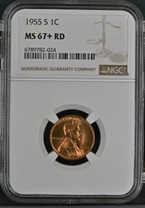 Centavo Lincoln Wheat 1955 S NGC MS-67+ PLUS RD - Imagen 1 de 2