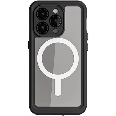 🛡️Funda impermeable delgada náutica Ghostk iPhone 15 Pro transparente compatible con MagSafe Foto 1 de 4
