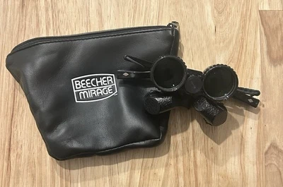 Beecher Mirage Rimless View Binoculars Glasses 7 x 30 Wide Angle & Carrying Bag - Image 1 of 4