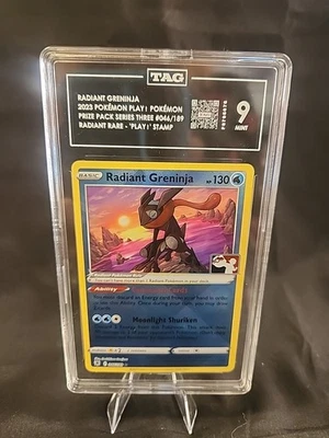 Pokémon Radiant Greninja 046/189 Prize Pack Series 3 Astral Radiance Holo TAG 9 - Image 1 of 4