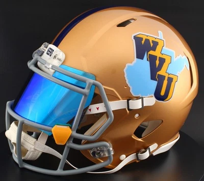 WEST VIRGINIA MOUNTAINEERS WVU Riddell Speed Full Size REPLICA Football Helmet - Image 1 of 4