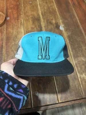 Vintage Florida Marlins Hat Cap 6 Panel Colorblock MLB Snapback Starter READ - Image 1 of 4