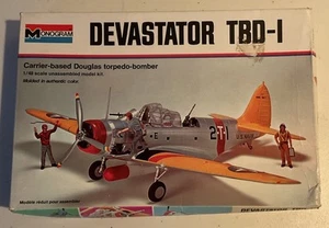 1:48 Monogram Devastator TBD-1 Model Kit 7575 Vintage 1974 Open Box - Picture 1 of 4