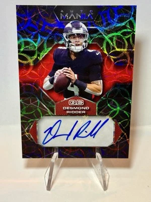 DESMOND RIDDER #d 1/ 2 - 2022 Auto Mania Rainbow LAZER ROOKIE/Auto/Autograph - Image 1 of 4