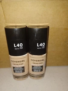 2 Pack Covergirl TruBlend Matte Made Liquid Foundation L40 Classic Ivory - Picture 1 of 2
