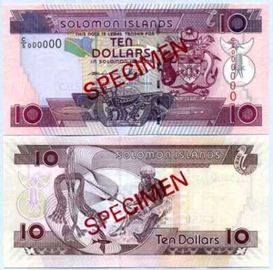Solomon Islands 10 Dollars ND 2009 P 27 Specimen C/5 000000 UNC - Picture 1 of 1