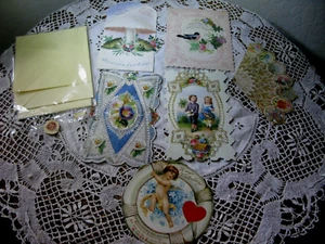 Valentine Cards Victorian Reproduction x6 Past Time Fitzwilliam Museum Blank NIP - Picture 1 of 16