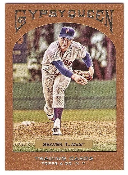 2011 TOPPS GYPSY QUEEN FRAMED SERIAL #/999 TOM SEAVER NEW YORK METS CY HOF - Image 1 of 1