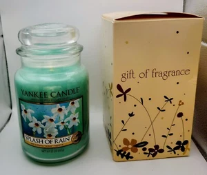 Yankee Candle In Gift Box Large 22 Oz, Splash Of Rain Scent. Retired Scent- New - Picture 1 of 4