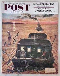 Saturday Evening Post magazine April 6, 1957 - Cover Only - by Prins - Picture 1 of 1