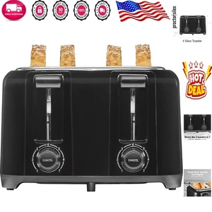 Proctor Silex 4 Slice Toaster - Extra Wide Slots, Auto Shut-Off, & Cancel Button - Picture 1 of 12