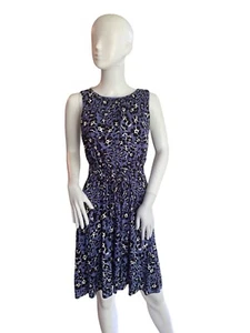 Loft Women's Purple/Black Floral Print Sleeveless Dress Size S - Picture 1 of 7