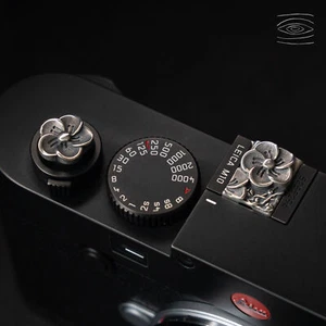 Camera 925 Silver Shutter Release Button Shoe Cover Cap Plum Blossom Universal - Picture 1 of 23