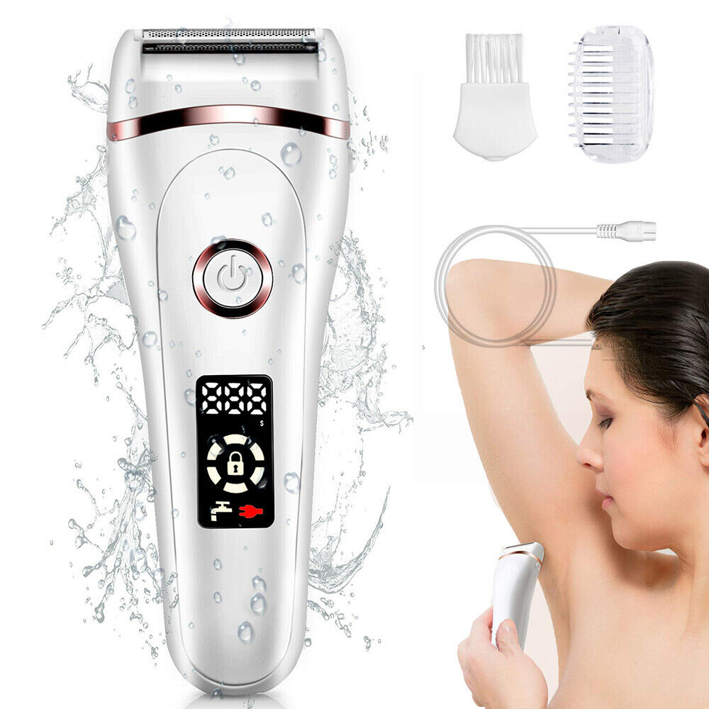 Electric Shaver Women Hair Remover Painless Lady Body Bikini Trimmer Wet Dry