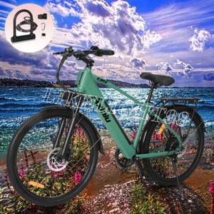 Axiniu Green 750W 36V Electric Bike Mountain e bike 26" Fat Tire 25MPH for Adult - Picture 1 of 12