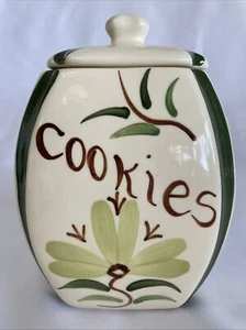 Vintage Purinton Slip Ware Cookie Canister Hand Painted RARER DESIGN -USA - Picture 1 of 12