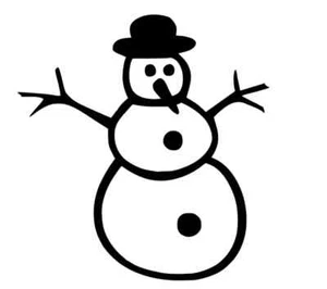 SNOWMAN Sticker Christmas Xmas Vinyl Decal Window Wall Art Decor Frosty Button - Picture 1 of 3