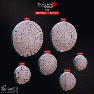 Dungeon underground stone tile style miniature model bases Circle - Picture 1 of 1