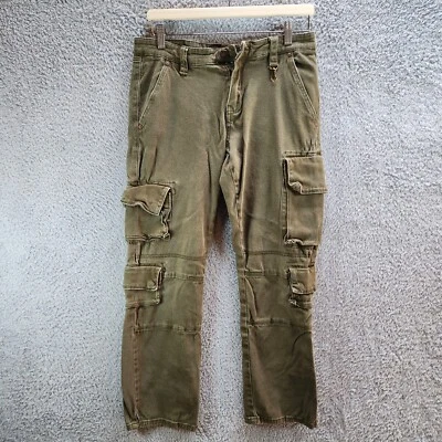 Pantalones de mezclilla Rue21 Supreme Flex cargo para hombre 30 X 30 verde oliva algodón tiro medio Foto 1 de 4