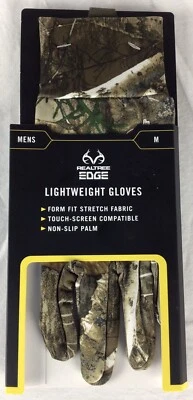 Realtree Edge Thermal Stretch Gloves Hunting New w/Tags Size M Non Slip Palm - Image 1 of 2