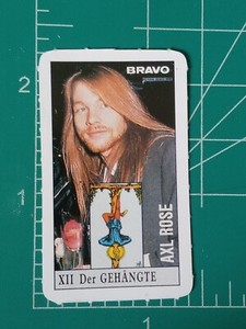 1992 BRAVO Tarot Card RARE GERMAN INSERT ROCK POP AXL ROSE GUNS N ROSES 