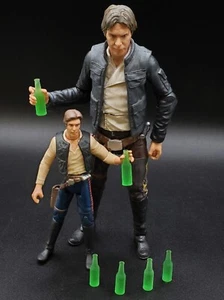 6 CUSTOM BEER BOTTLE lot for 1:12 6 INCH FIGURE DIORAMA STAR WARS BLACK (G28) - Picture 1 of 1