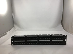 ADC ADCPP48606 Patch Panel Cat6 48 Port 2RU / 19" Unshielded RJ45 - Used - Picture 1 of 1