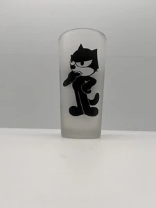 Felix The Cat Monkeys Of Melbourne Frosted Drinking Glass Vintage 1994 Retro - Picture 1 of 16