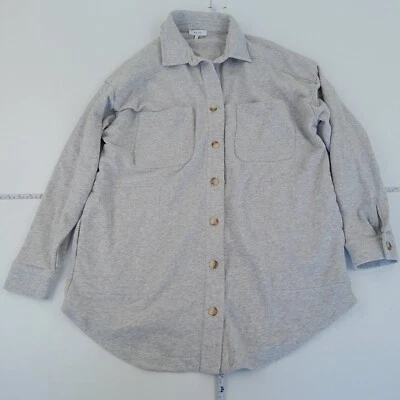 Sobrecamisa REISS Grande Gris Mujer Chaqueta Cuello Relajado De Gran Tamaño - Imagen 1 de 4