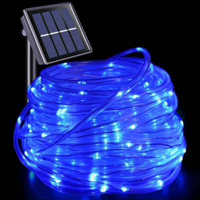 Solar LED Fairy Blue String Lights Outdoor Garden Christmas Party LED Decor Lamp - Image 1 of 4
