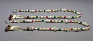 2 Guirnalda/Dama/Torán/Puerta colgante rojo perla/Verde 28" cada uno - Imagen 1 de 7
