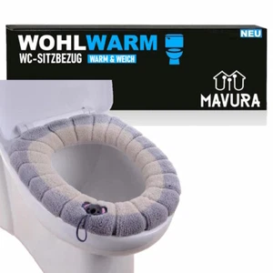WOHLWARM WC-Sitzbezug Toilettensitzbezug Toilettenauflage Wärmer weich waschbar - Picture 1 of 7