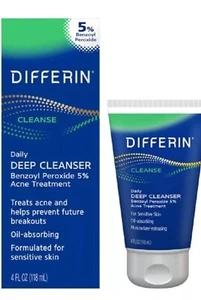 Differin Cleanser Benzoyl Peroxide 5 % - Daily Acne Treatment 4 fl. (6/25) - Picture 1 of 1