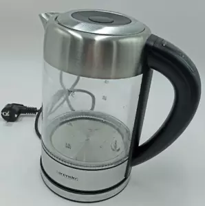 Arendo Wasserkocher Edelstahl Glas Elektrisch Led 1,7L Temperatureinstellung - Bild 1 von 8