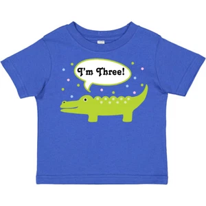 Inktastic 3rd Birthday Alligator I'm Three Toddler T-Shirt Third Bday Cute Green - Picture 1 of 9