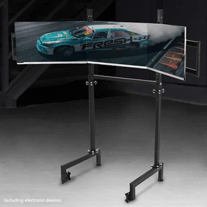 Dardoo Triple Screen Monitor Stand For Round Tube Racing Simulator Cockpit - Picture 1 of 6