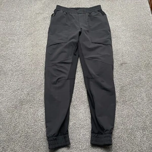 Lululemon Joggers Medium Black License To Train Tapered Active Nylon Mens READ - Picture 1 of 9