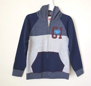 Boy Size M Hanes Kid Winter Holiday Full-Zip Hoodie Windbreaker Jacket Coat Used - Picture 1 of 4