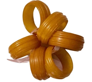 6 (SIX) Butterscotch BAKELITE Grooved NAPKIN RINGS Tested & Guaranteed - Bild 1 von 8
